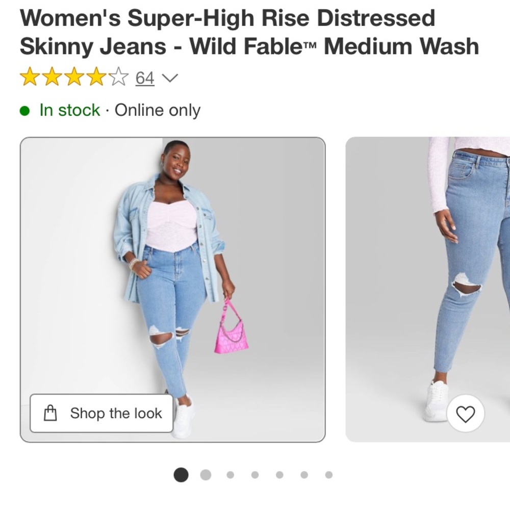Wild Fable size 2 NWT Super High-Rise skinny jeans. Medium wash distressed💛